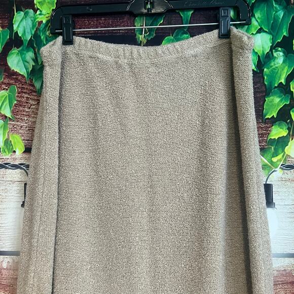 Vintage Precious As Diamonds Knit Boucle Midi Skirt Womens 3X Maxi Tan Brown - Picture 2 of 6